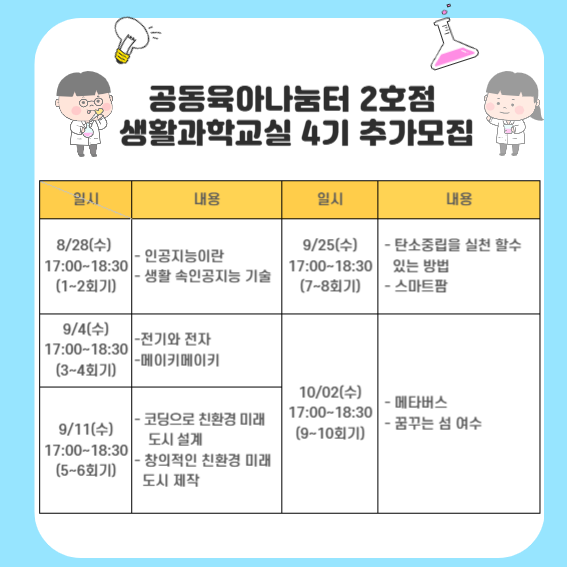 생활과학교실 4기 - 공동육아나눔터 2호점