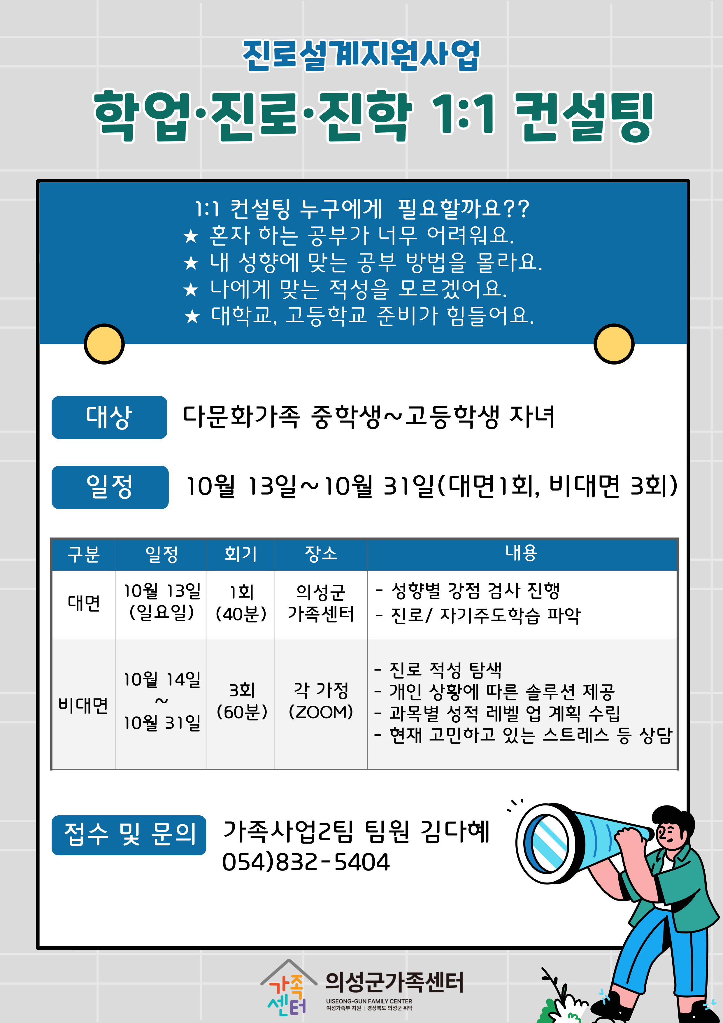 진로설계지원‘학업·진로·진학 컨설팅’