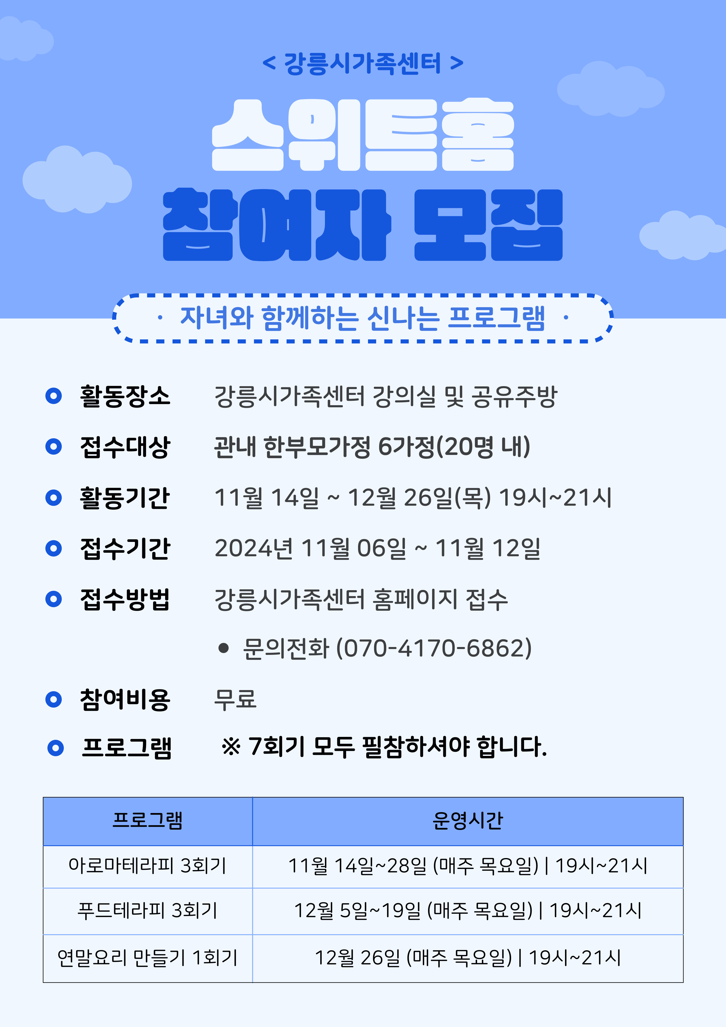 <한부모가정프로그램> 스위트홈